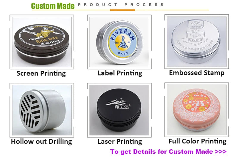 Aluminum Cosmetic Cream Storage Jar Set