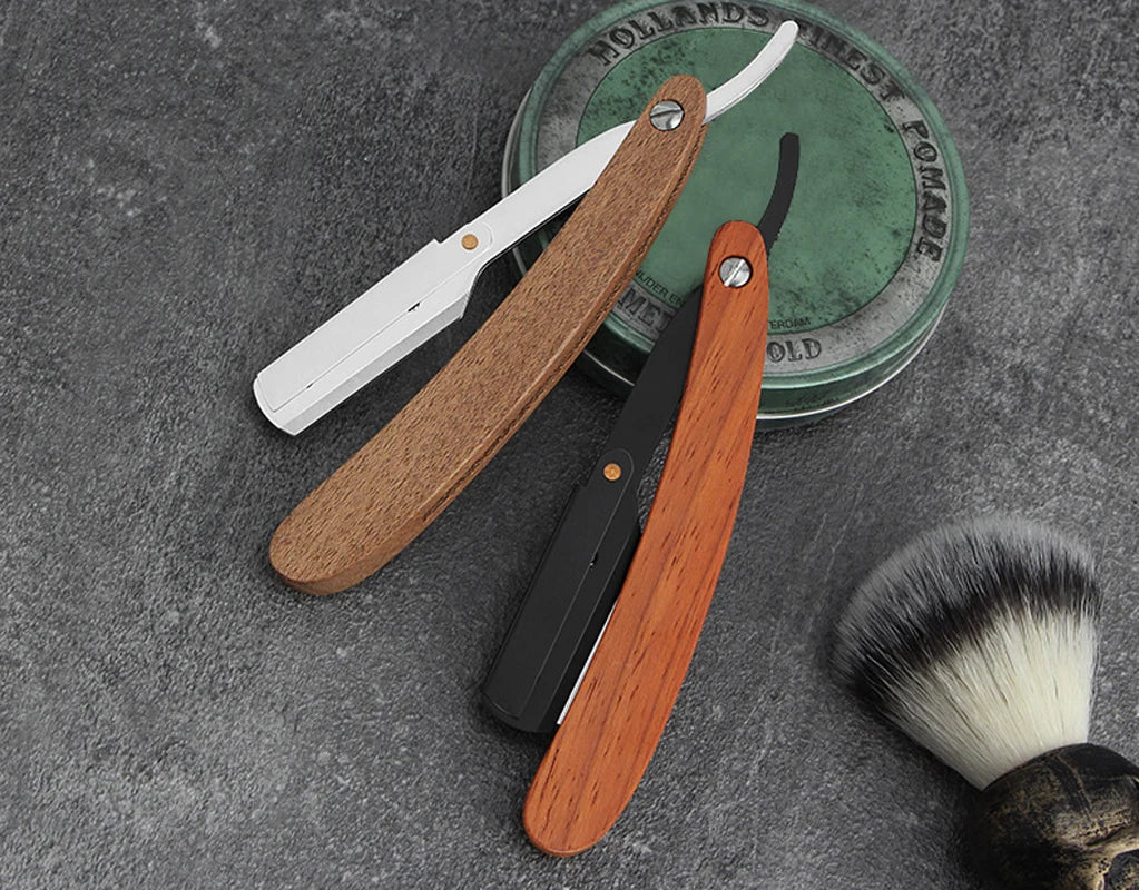 Men Straight Razor Barber Pro Steel Blade