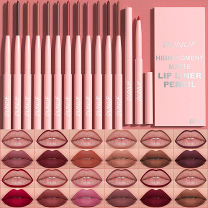 6pcs Waterproof Lip Liner Set Long Lasting