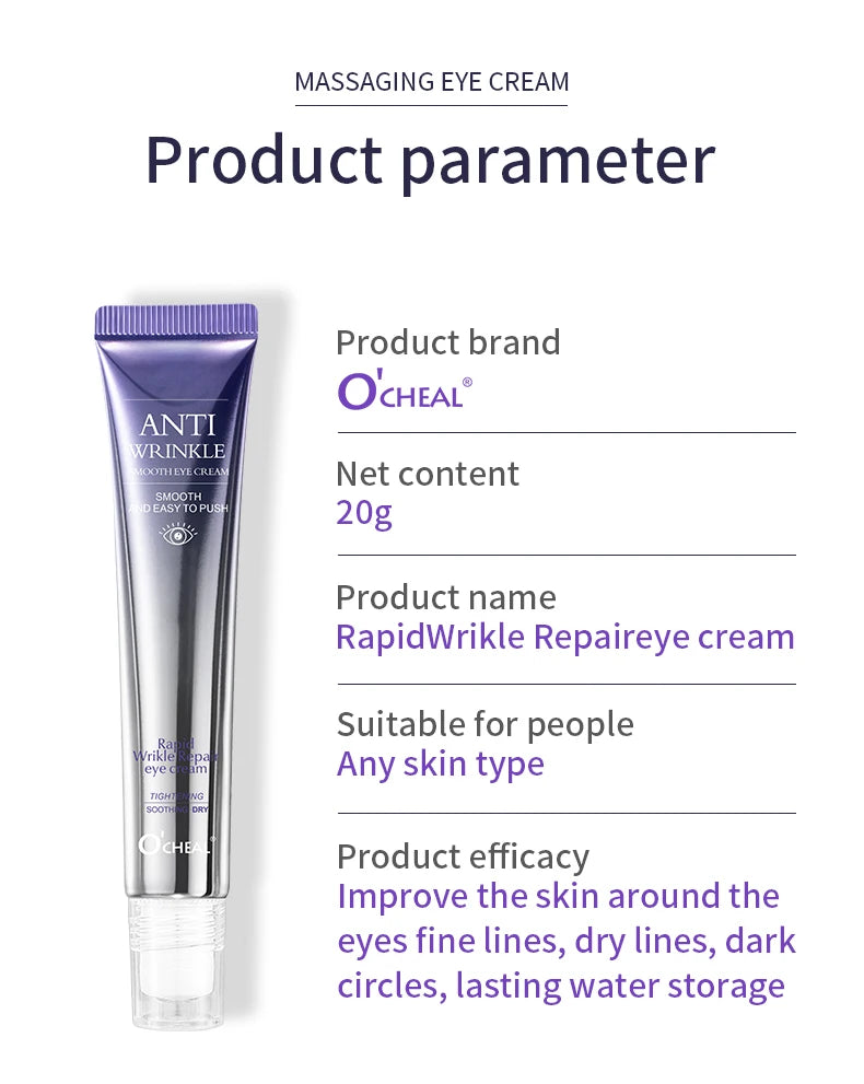 Anti Wrinkle Eye Cream Roller Massager Pro reduces dark circles, hydrates deeply, smooths fine lines, and refreshes tired eyes for a youthful look