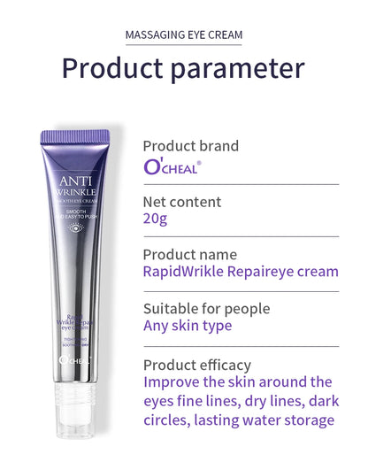 Anti Wrinkle Eye Cream Roller Massager Pro reduces dark circles, hydrates deeply, smooths fine lines, and refreshes tired eyes for a youthful look