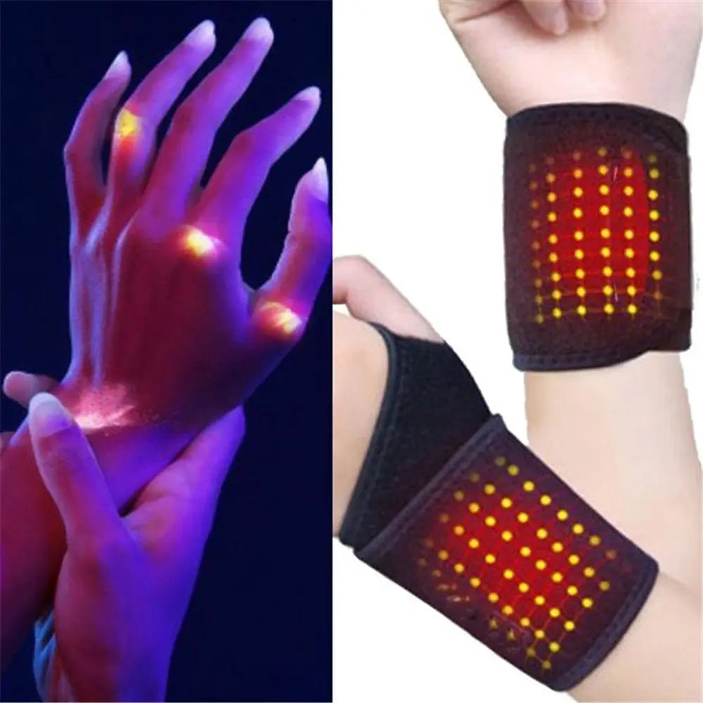 Tourmaline Self Heating Wrist Brace Pair