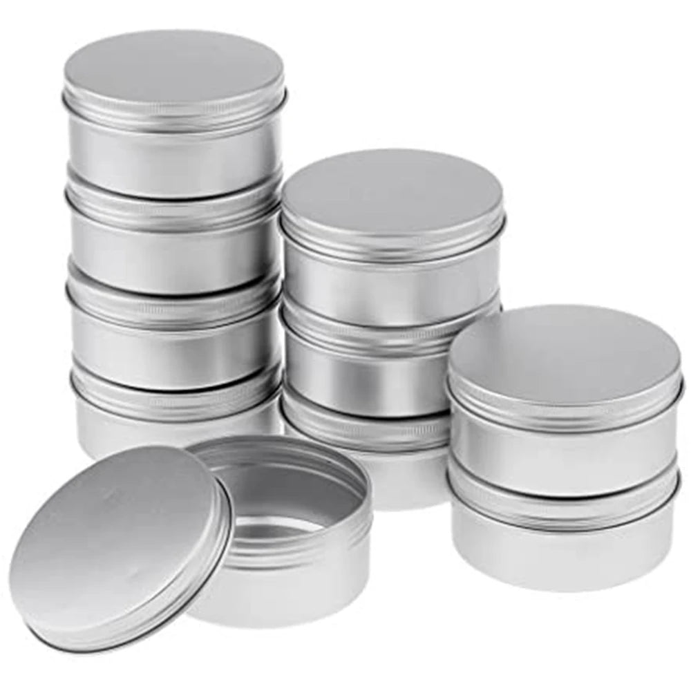 Aluminum Cosmetic Cream Storage Jar Set