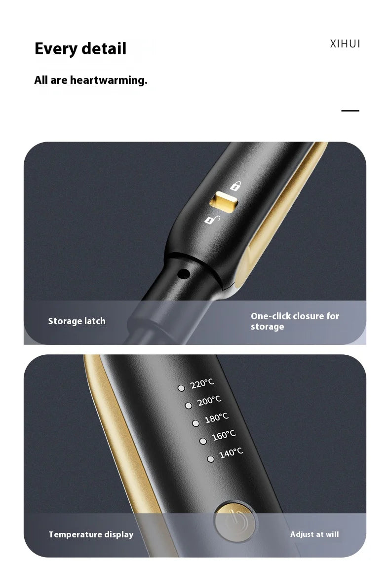 Mini Ceramic Hair Straightener Curler