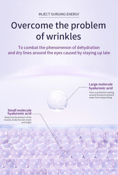 Anti Wrinkle Eye Cream Roller Massager Pro reduces dark circles, hydrates deeply, smooths fine lines, and refreshes tired eyes for a youthful look