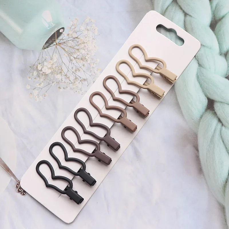 Vintage Frosted Geometry Hairpins Set 8pcs