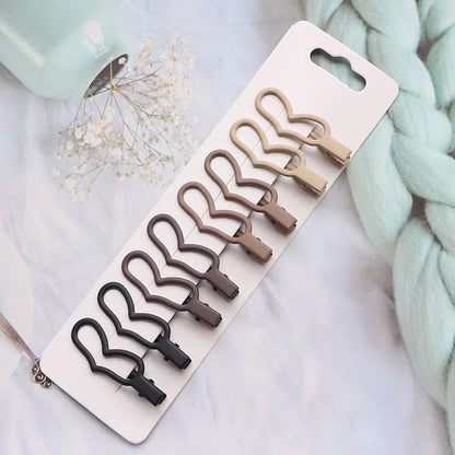 Vintage Frosted Geometry Hairpins Set 8pcs