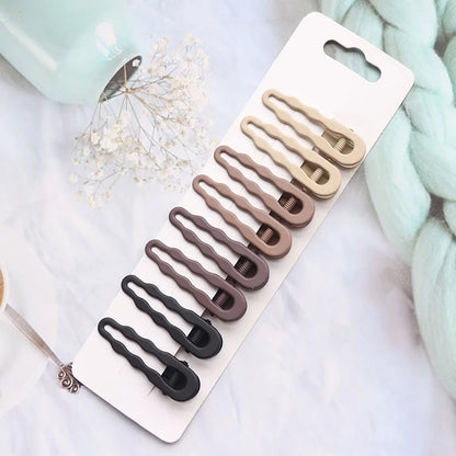 Vintage Frosted Geometry Hairpins Set 8pcs