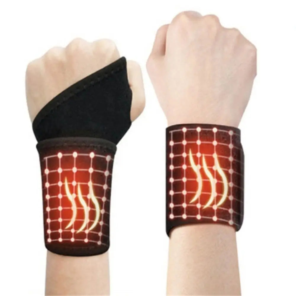Tourmaline Self Heating Wrist Brace Pair