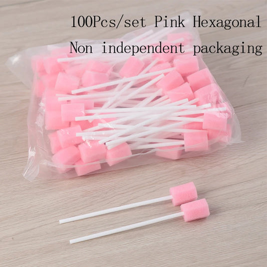 Disposable Oral Care Sponge Swabs 100pc