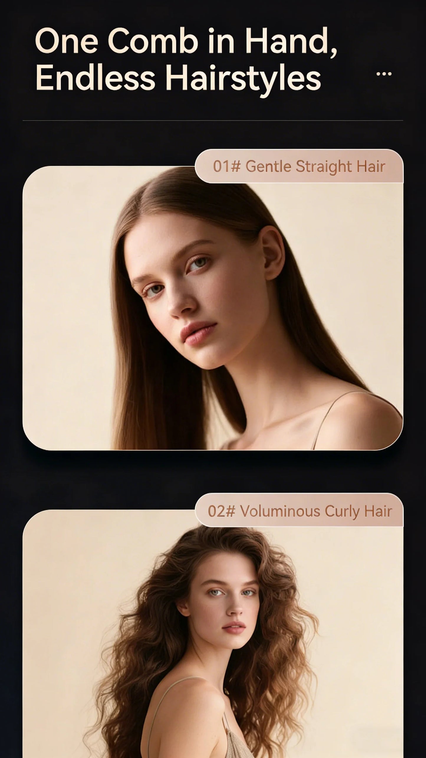 Rotating Hair Dryer Styling Brush Tool