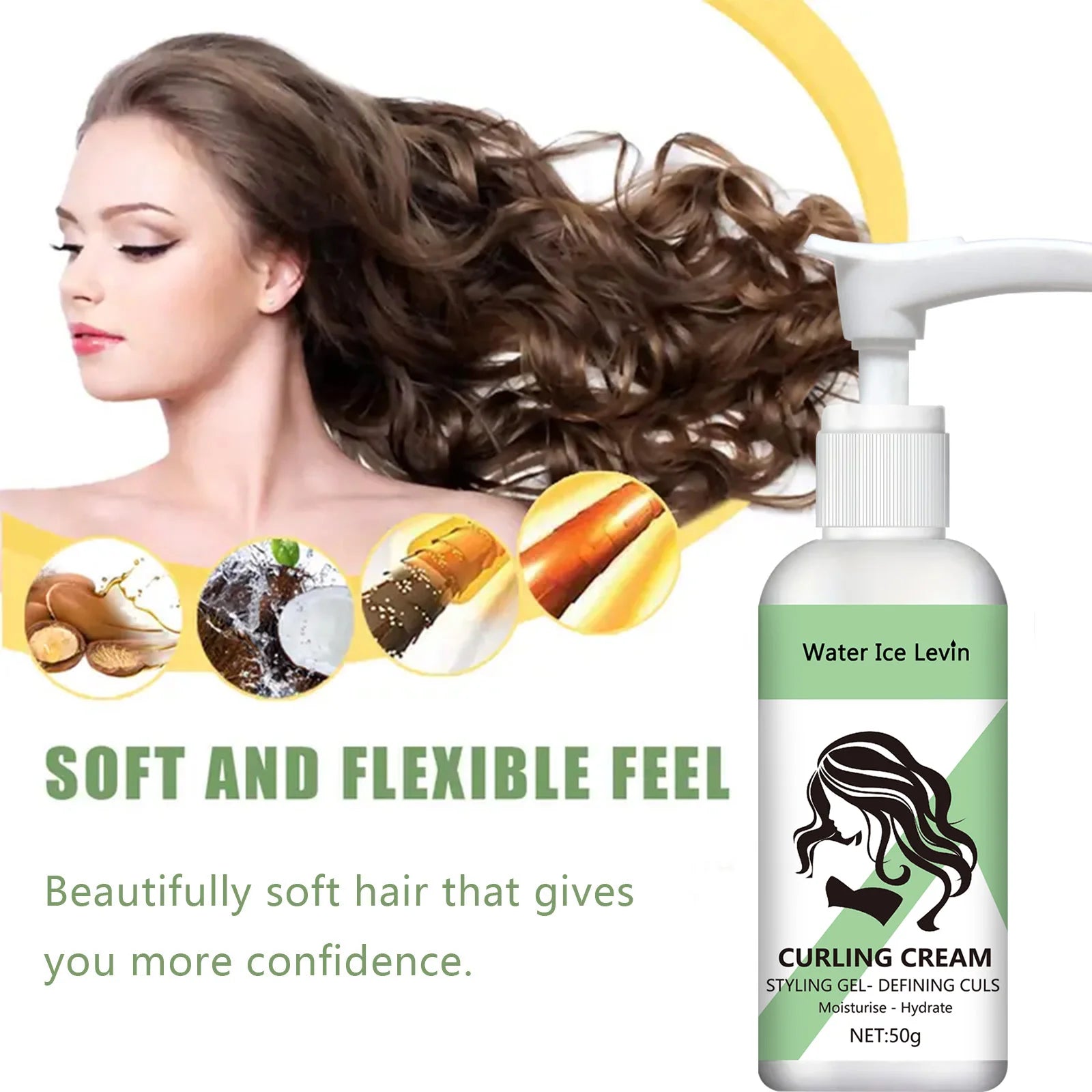 Curly Hair Styling Cream Moisture Shine Pro