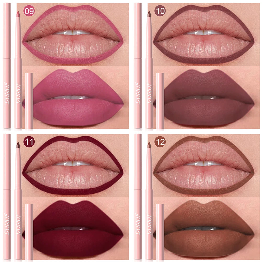 6pcs Waterproof Lip Liner Set Long Lasting