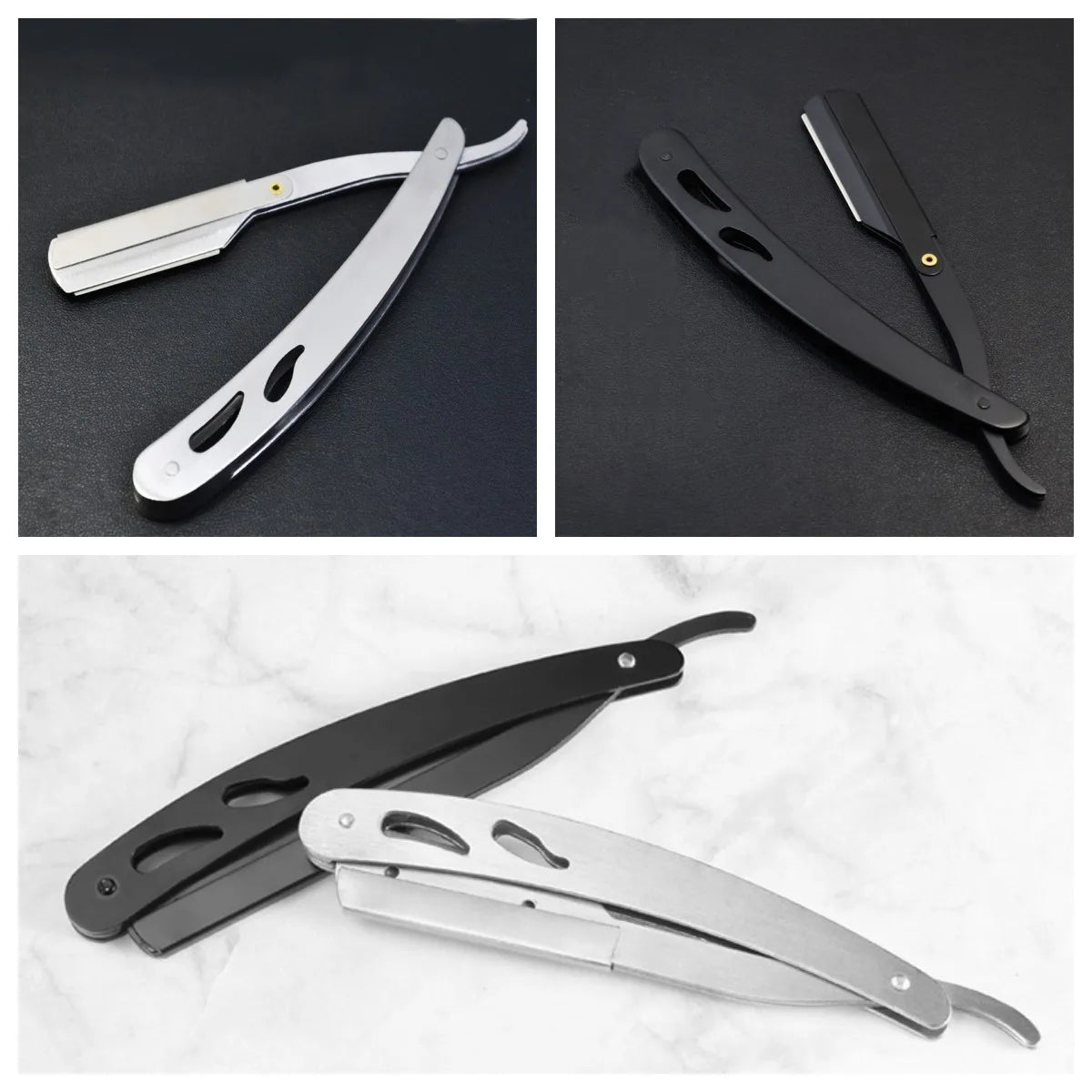 Men Straight Razor Barber Pro Steel Blade