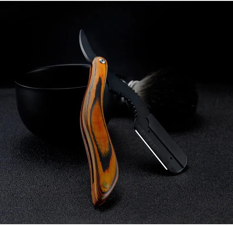 Men Straight Razor Barber Pro Steel Blade
