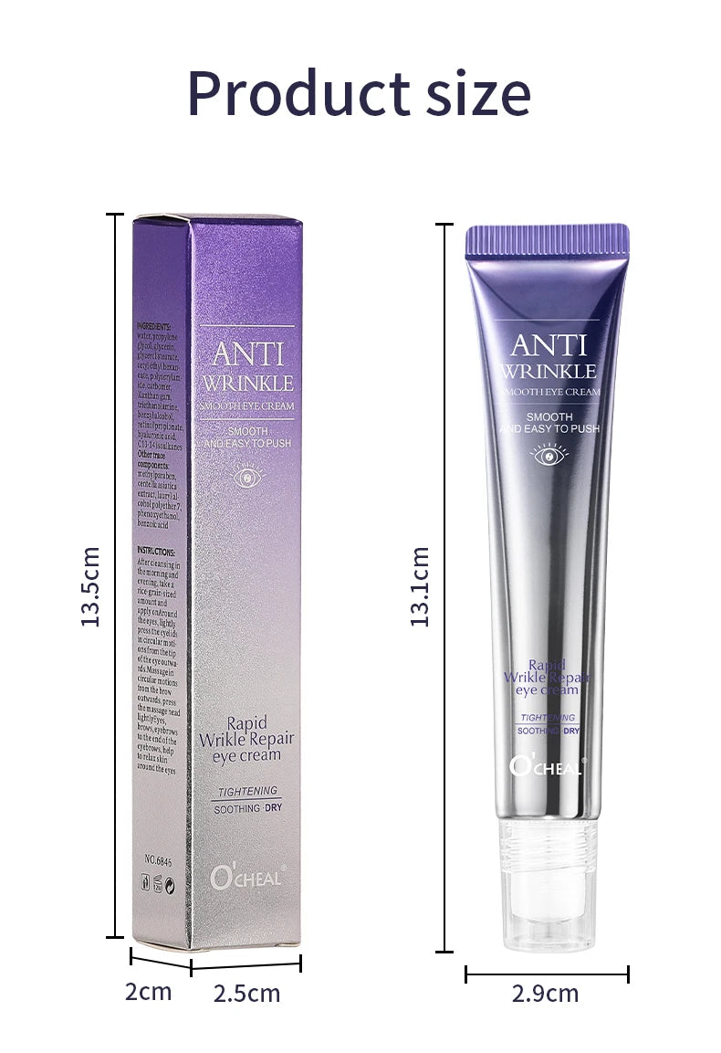 Anti Wrinkle Eye Cream Roller Massager Pro reduces dark circles, hydrates deeply, smooths fine lines, and refreshes tired eyes for a youthful look