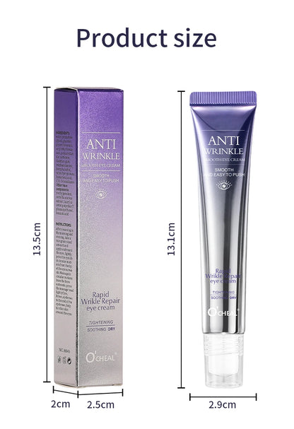 Anti Wrinkle Eye Cream Roller Massager Pro reduces dark circles, hydrates deeply, smooths fine lines, and refreshes tired eyes for a youthful look
