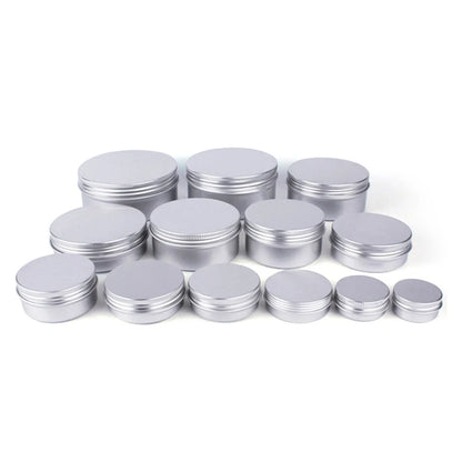 Aluminum Cosmetic Cream Storage Jar Set