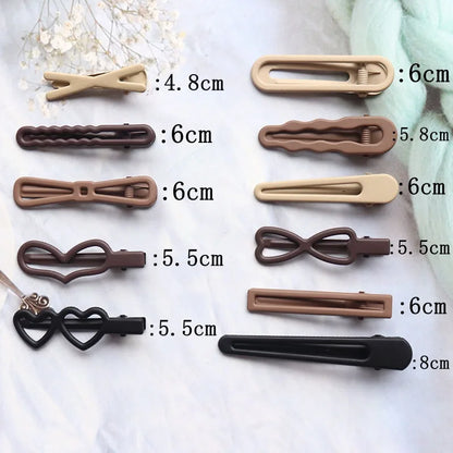 Vintage Frosted Geometry Hairpins Set 8pcs