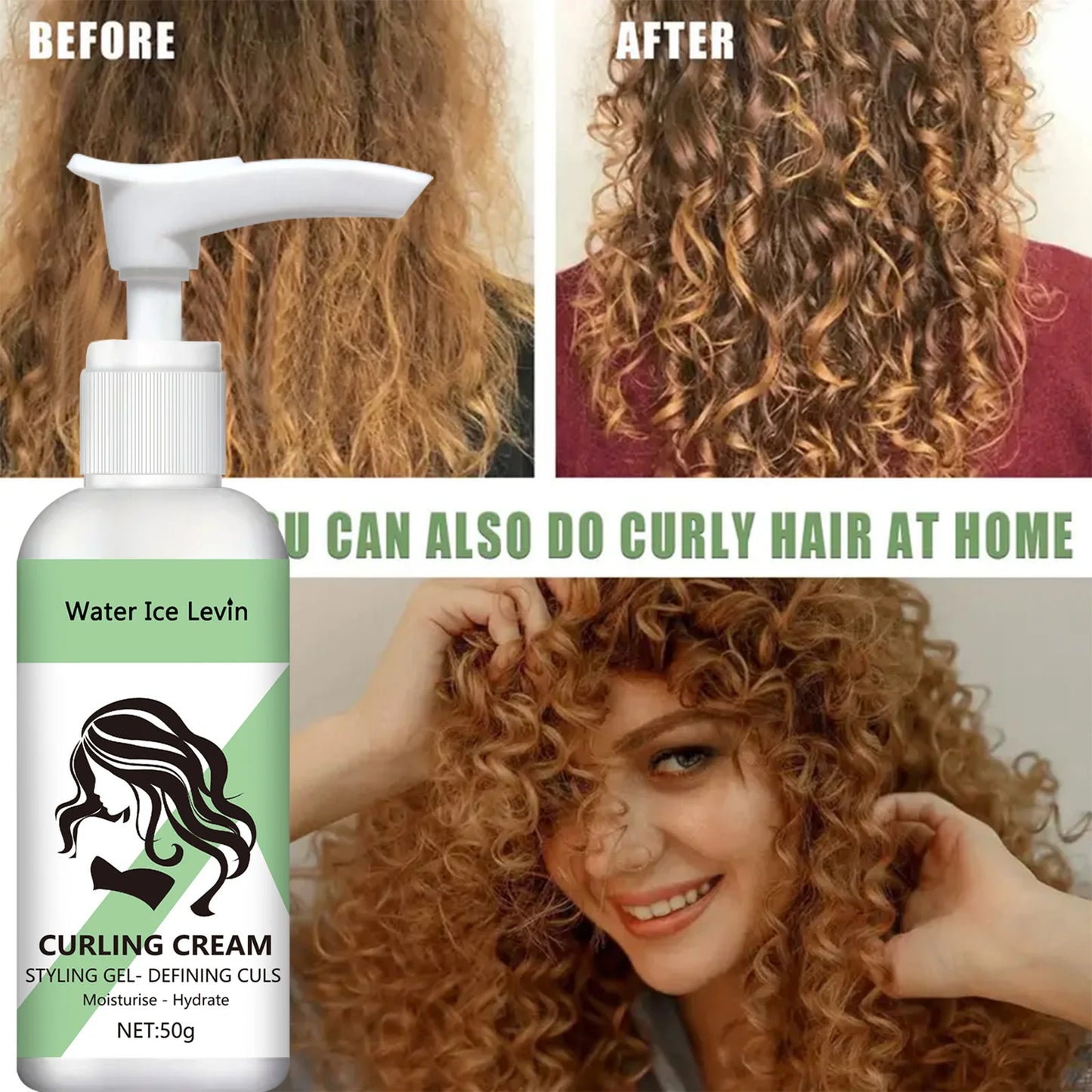 Curly Hair Styling Cream Moisture Shine Pro
