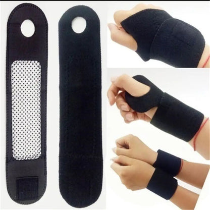Tourmaline Self Heating Wrist Brace Pair