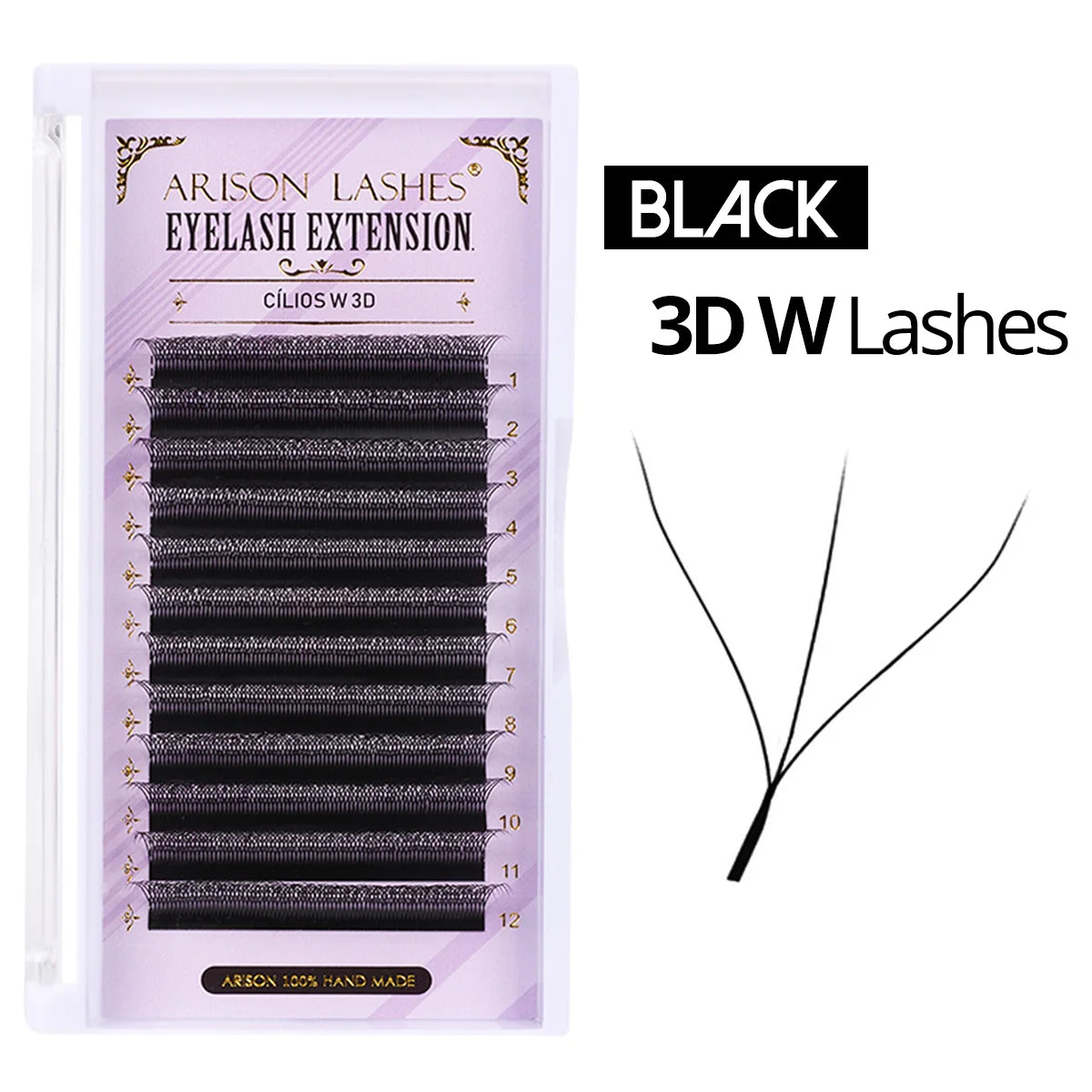3D 6D W Shape Premade Volume Lash Fans Pro