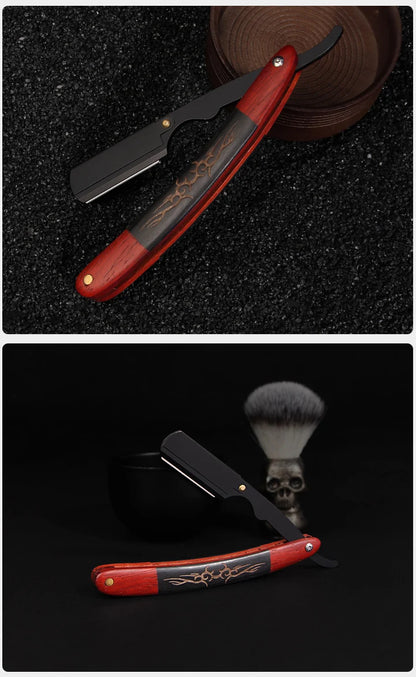 Men Straight Razor Barber Pro Steel Blade