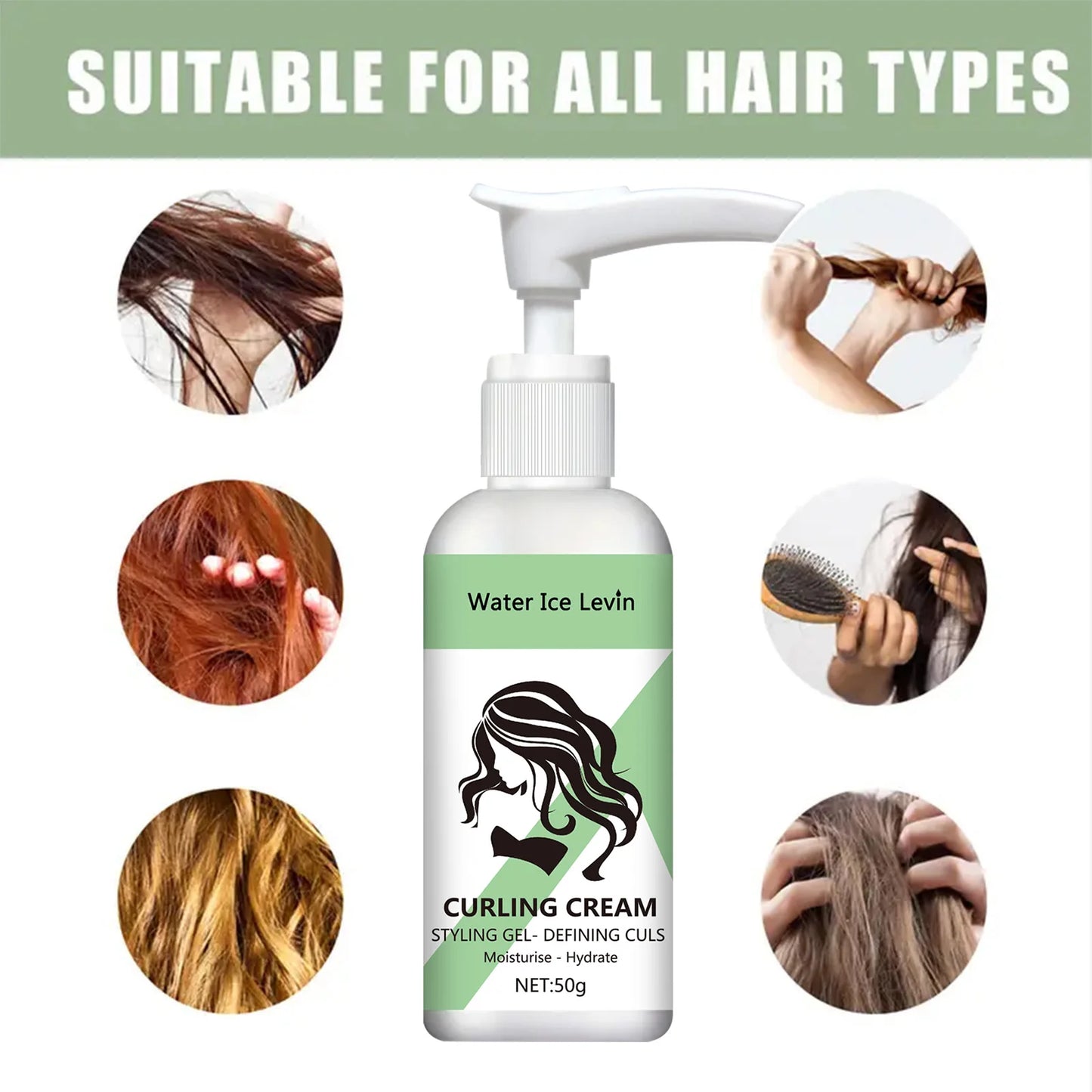 Curly Hair Styling Cream Moisture Shine Pro