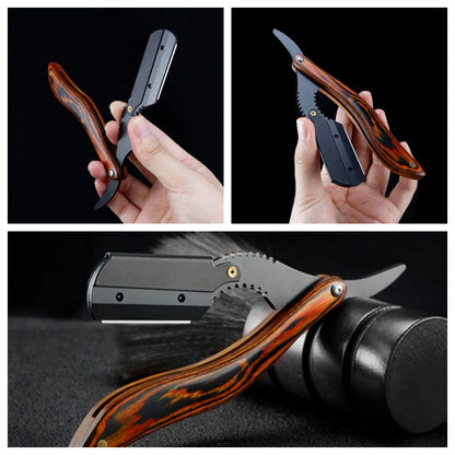 Men Straight Razor Barber Pro Steel Blade