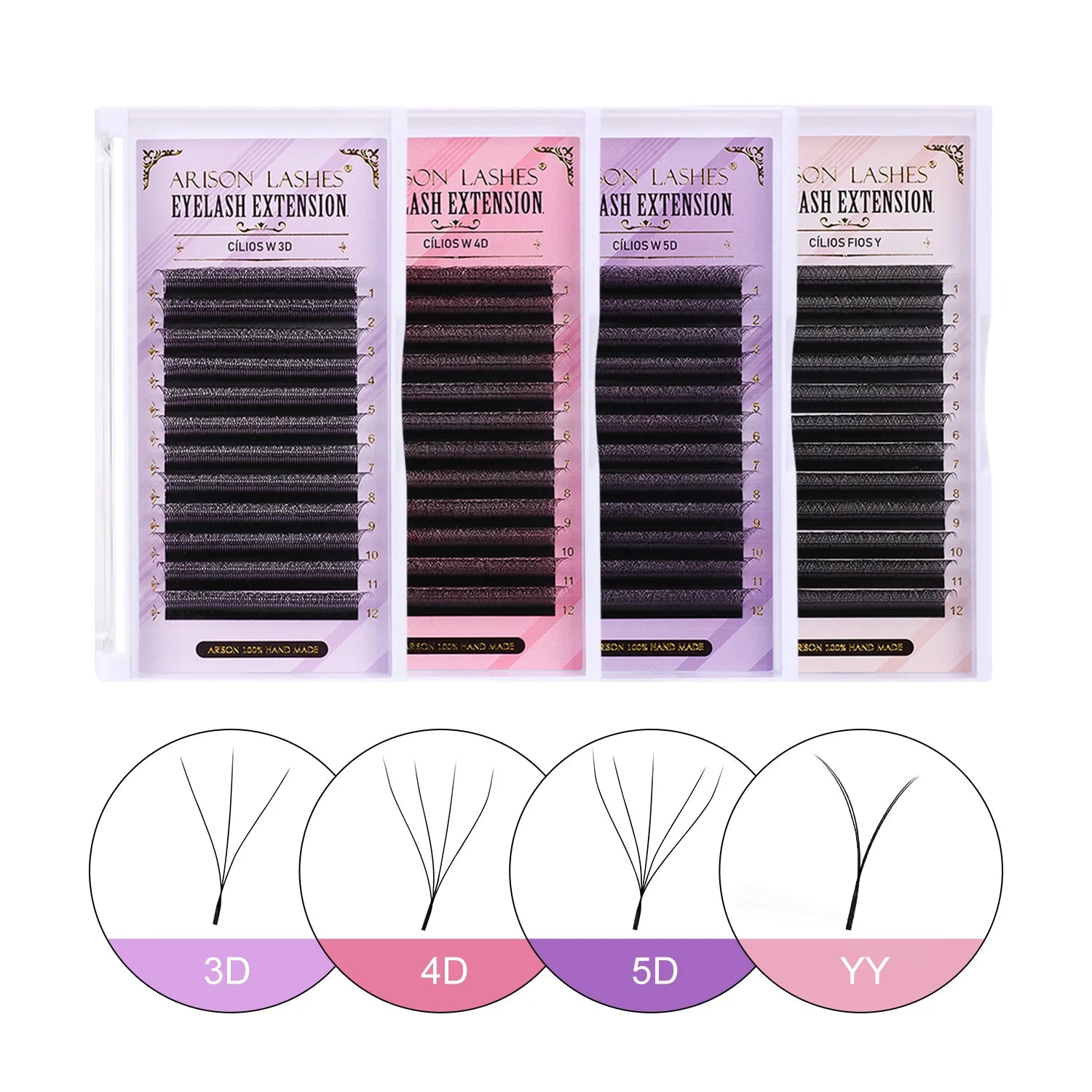 3D 6D W Shape Premade Volume Lash Fans Pro