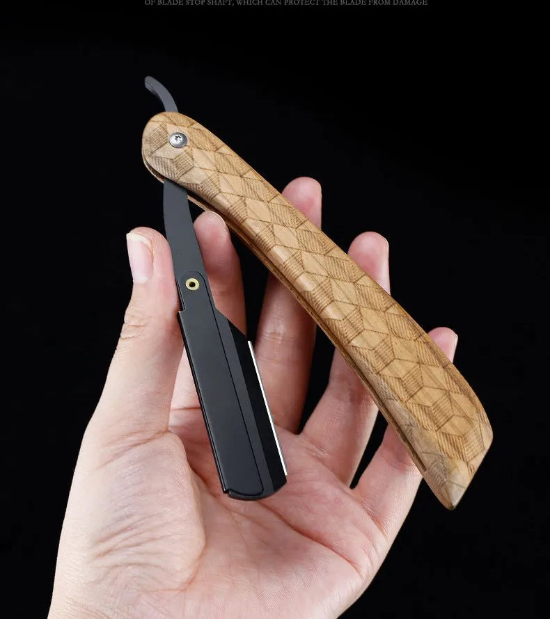 Men Straight Razor Barber Pro Steel Blade