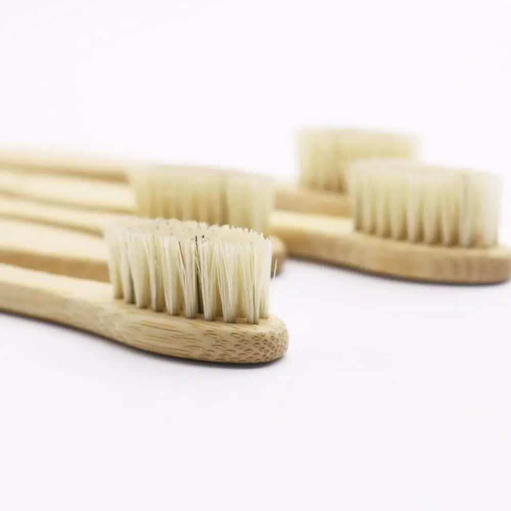 Eco Bamboo Toothbrush Set 5pcs Natural