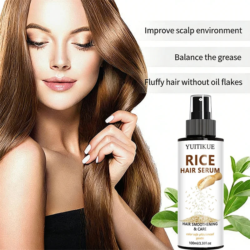   Rice Water Hair Serum Spray Nourish Shine