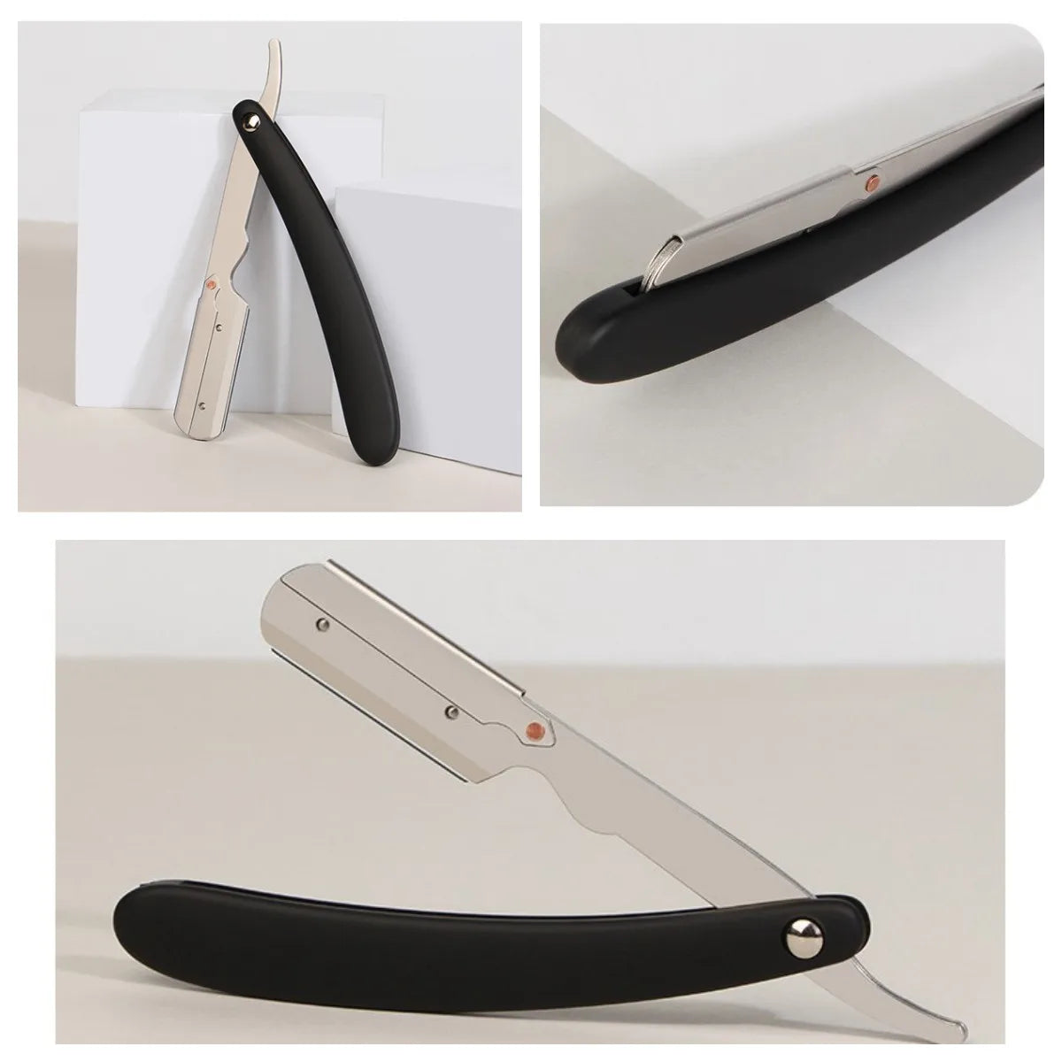 Men Straight Razor Barber Pro Steel Blade