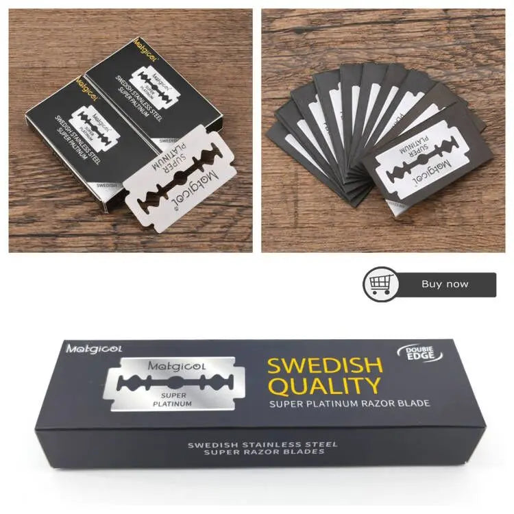 Men Straight Razor Barber Pro Steel Blade