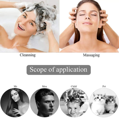 Silicone Scalp Massager Shampoo Brush Beige