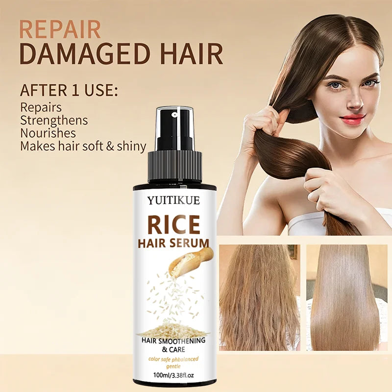   Rice Water Hair Serum Spray Nourish Shine