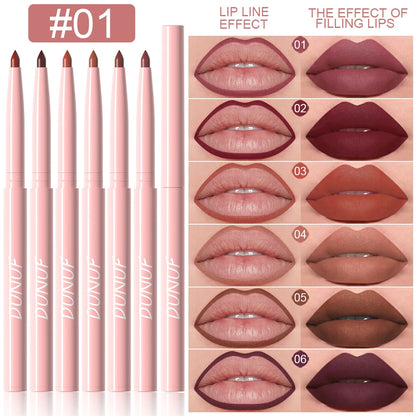 6pcs Waterproof Lip Liner Set Long Lasting