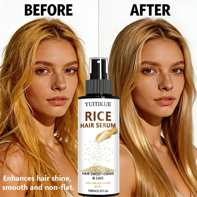   Rice Water Hair Serum Spray Nourish Shine