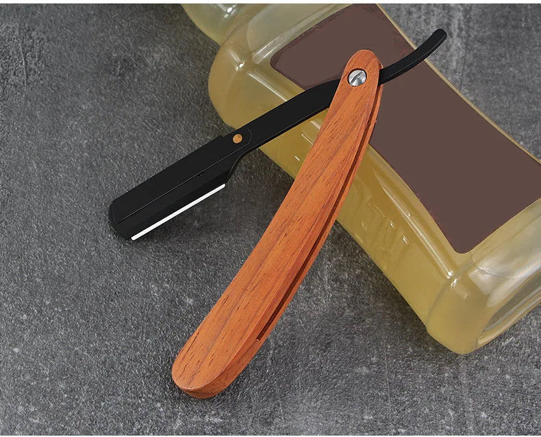 Men Straight Razor Barber Pro Steel Blade