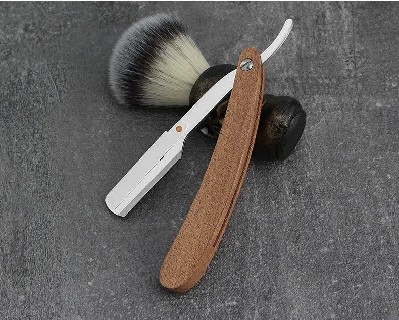 Men Straight Razor Barber Pro Steel Blade
