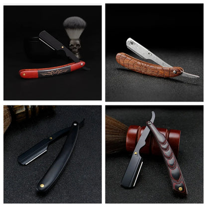 Men Straight Razor Barber Pro Steel Blade