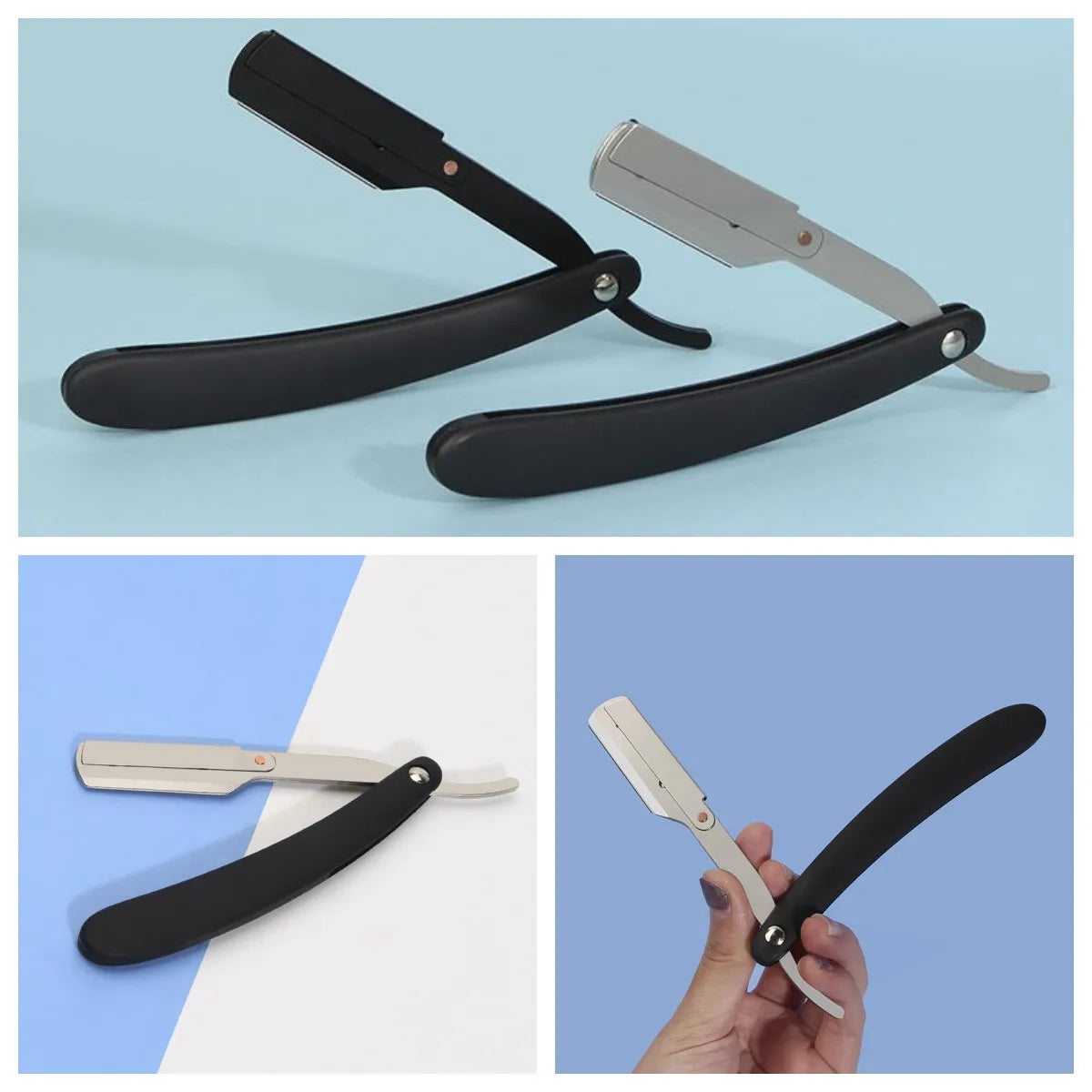Men Straight Razor Barber Pro Steel Blade
