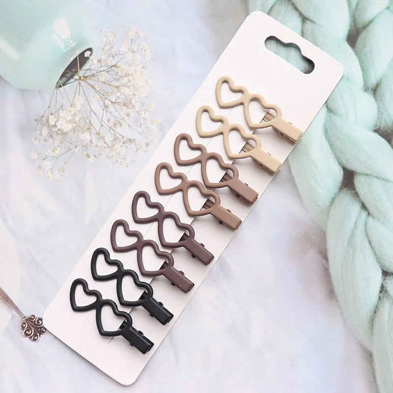 Vintage Frosted Geometry Hairpins Set 8pcs