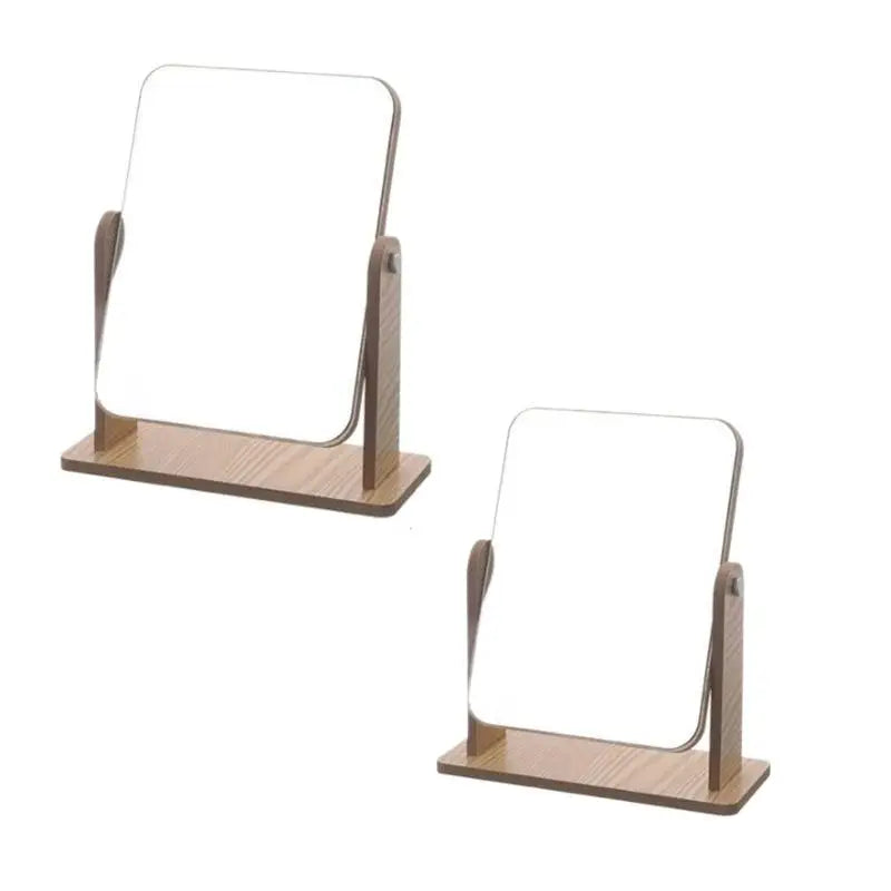 Clear Wooden Vanity Mirror Adjustable HD