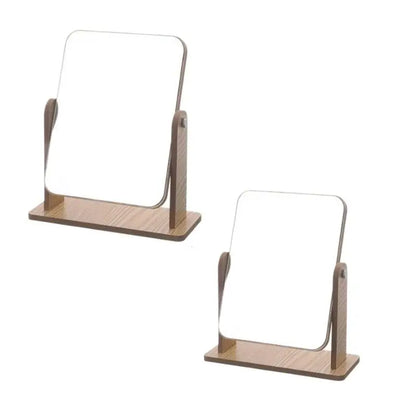 Clear Wooden Vanity Mirror Adjustable HD