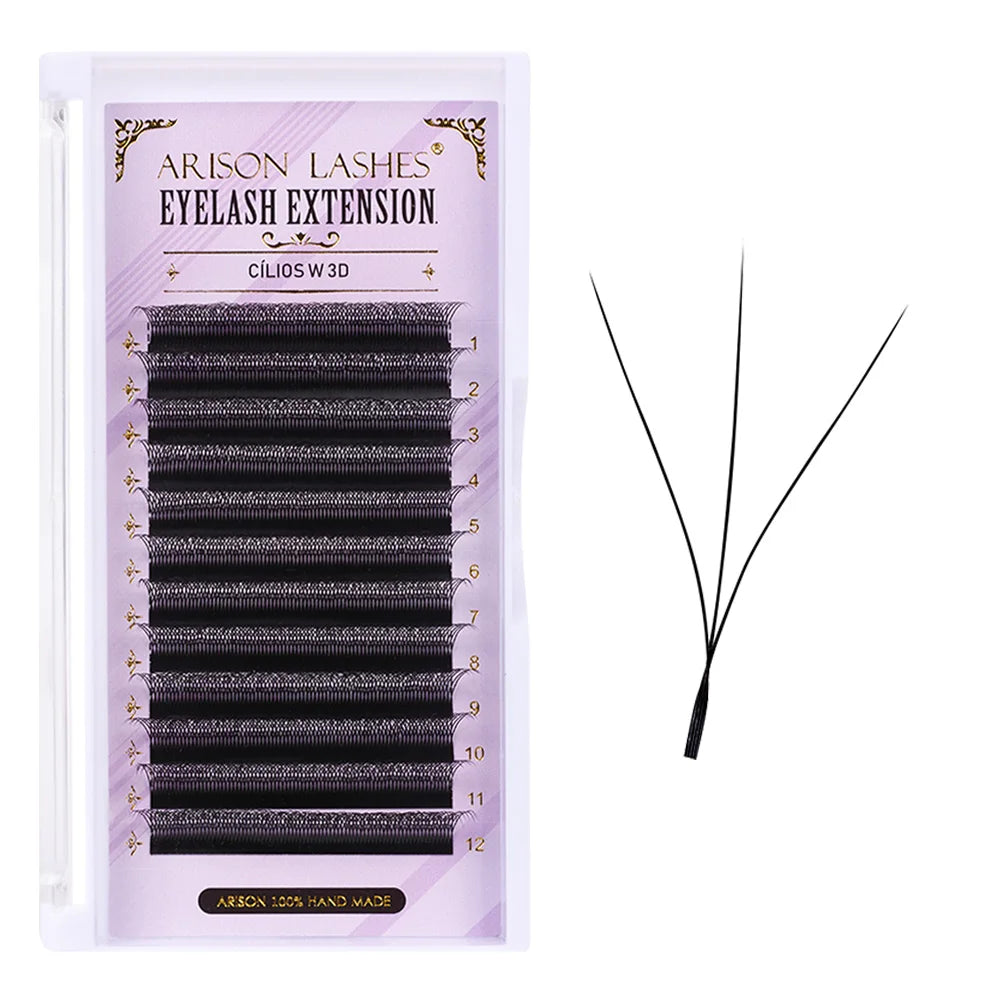 3D 6D W Shape Premade Volume Lash Fans Pro