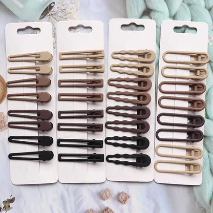 Vintage Frosted Geometry Hairpins Set 8pcs